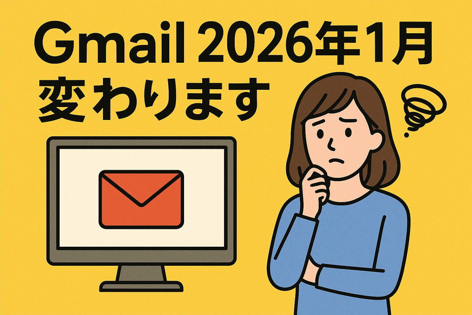 重要】Gmailは使えなくなりません｜2026年1月の変更点を正しく解説 - はなまるパソコン教室・スマホ教室【松戸・鎌ヶ谷・市川】