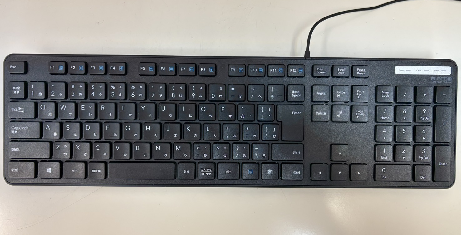 エレコム TK-FCM108KBK 有線キーボード