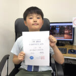 タッチタイプ検定6級に合格した小学3年生の生徒