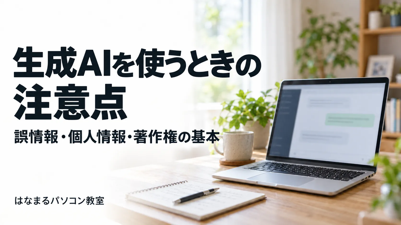 生成AIを使うときの注意点―誤情報・個人情報・著作権の基本